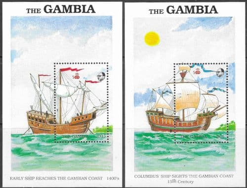 Gambia 1988 Exploration of West Africa Miniature Sheets Set Fine Mint