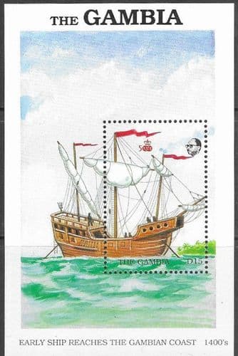 Gambia 1988 Exploration of West Africa MS 833a Fine Mint