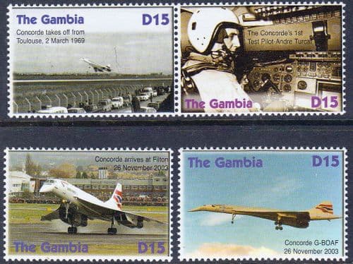 Gambia 2006 Concorde Set Fine Mint