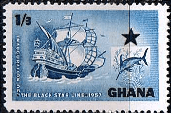 Ghana 1957 Black Star Shipping Line SG 183 Fine Mint