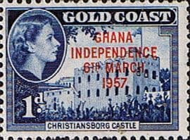 Ghana 1957 SG 171 Queen Elizabeth Christianborge Castle Overprint Fine Mint