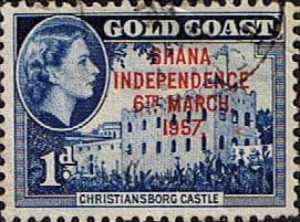 Ghana 1957 SG 171 Queen Elizabeth Christianborge Castle Overprint Fine Used