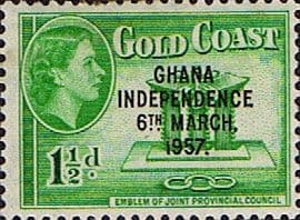 Ghana 1957 SG 172 Queen Elizabeth Council Emblem Overprint Fine Mint