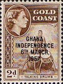 Ghana 1957 SG 173 Queen Elizabeth Talking Drums Overprint Fine Mint