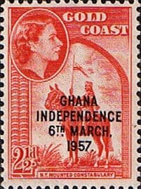 Ghana 1957 SG 174 Queen Elizabeth Mounted Constabulary Overprint Fine Mint