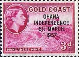Ghana 1957 SG 175 Queen Elizabeth Manganese Mine Overprint Fine Mint