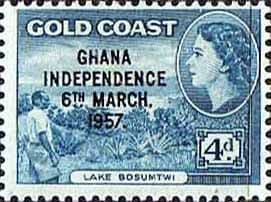 Ghana 1957 SG 176 Queen Elizabeth Lake Bosumtwi Overprint Fine Mint