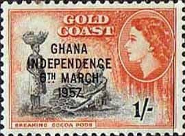 Ghana 1957 SG 178 Queen Elizabeth Breaking Cocoa Pods Overprint Fine Mint