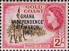 Ghana 1957 SG 179 Queen Elizabeth Trooping The Colour Overprint Fine Mint