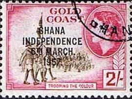 Ghana 1957 SG 179 Queen Elizabeth Trooping The Colour Overprint Fine Used