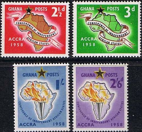 Ghana 1958 Independent African States Set Fine Mint
