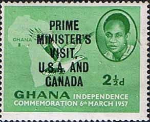 Ghana 1958 Prime Ministers Visit to the USA and Canada Overprint SG 198 Fine Mint
