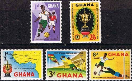 Ghana 1959 West African Football Competition Set Fine Mint
