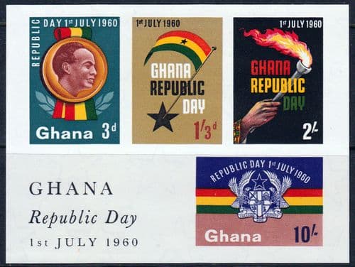 Ghana 1960 Republic Day Miniature Sheet Fine Mint