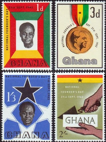 Ghana 1962 Founders Day Set Fine Mint
