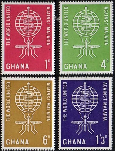 Ghana 1962 Malaria Eradication Set Fine Mint