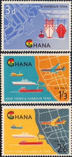 Ghana 1962 Opening of Tema Harbour Set Fine Mint