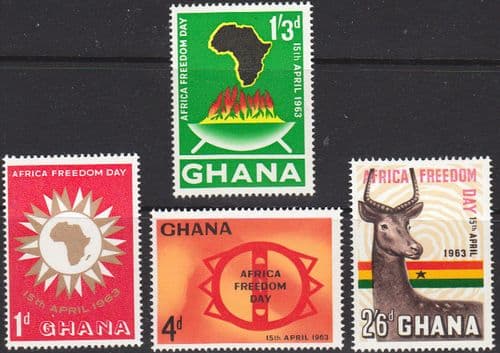 Ghana 1963 Africa Freedom Day Set Fine Mint