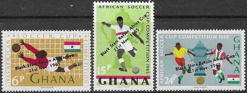 Ghana 1965 African Soccer Cup Optd. Set Fine Mint