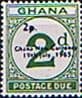 Ghana 1965 Postage Due Surcharged SG D20 Fine Mint