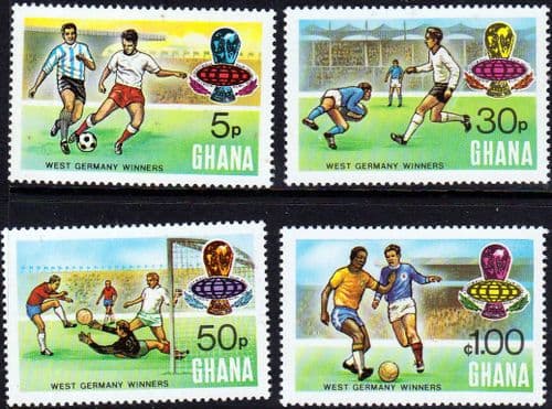 Ghana 1974 World Cup Football Championship Set Fine Mint
