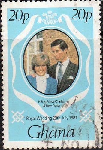 Ghana 1981 Charles and Diana Royal Wedding Set SG 948 Fine Used