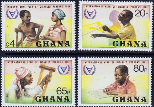 Ghana 1982 International Year for Disabled Persons Set Fine Mint