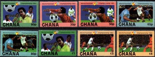 Ghana 1982 World Cup Football Championship Winner Set Fine Mint