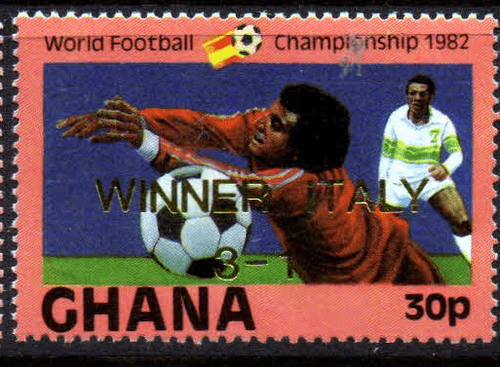 Ghana 1982 World Cup Football Championship Winner SG 1028 Fine Mint