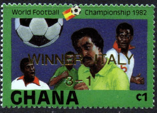 Ghana 1982 World Cup Football Championship Winner SG 1030 Fine Mint