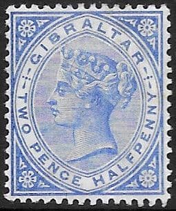 Gibraltar 1886 SG 11 Queen Victoria Head Fine Mint
