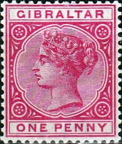 Gibraltar 1886 SG  9 Queen Victoria Head Good Mint