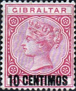 Gibraltar 1889 SG 16 Queen Victoria Head Surcharged Fine Mint