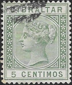 Gibraltar 1889 SG 22 Queen Victoria Head Fine Used