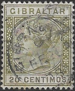 Gibraltar 1889 SG 25 Queen Victoria Head Fine Used