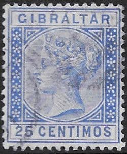 Gibraltar 1889 SG 26a Queen Victoria Fine Used