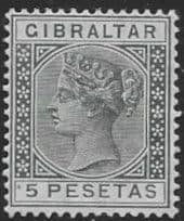 Gibraltar 1889 SG 33 Queen Victoria Head Mint