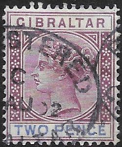 Gibraltar 1898 SG 41 Queen Victoria Fine Used