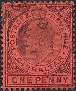 Gibraltar 1903 SG 47 King Edward VII Head Fine Used