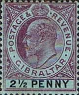 Gibraltar 1903 SG 49 King Edward VII Head Fine Mint