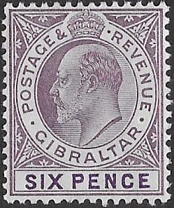 Gibraltar 1903 SG 50 King Edward VII Head Fine Mint