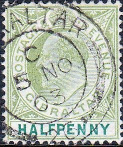Gibraltar 1904 SG 56 King Edward VII Head Fine Used