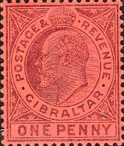 Gibraltar 1904 SG 57 King Edward VII Head Fine Mint