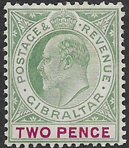 Gibraltar 1904 SG 58 King Edward VII Head Fine Mint