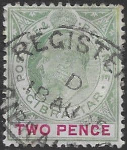 Gibraltar 1904 SG 58 King Edward VII Head Fine Used