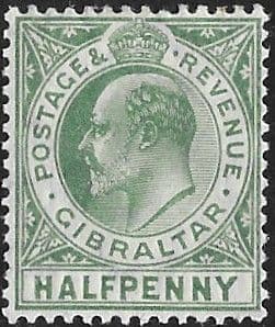 Gibraltar 1907 SG 66 King Edward VII Head Fine Mint