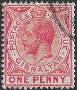 Gibraltar 1912 King George V Head SG 77 Fine Used