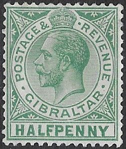 Gibraltar 1912 SG 76 King George V Head Fine Mint