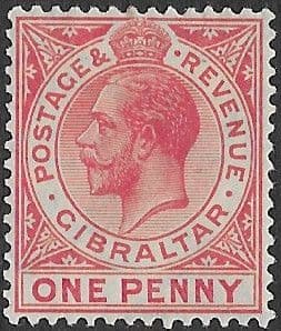 Gibraltar 1912 SG 77 King George V Head Fine Mint