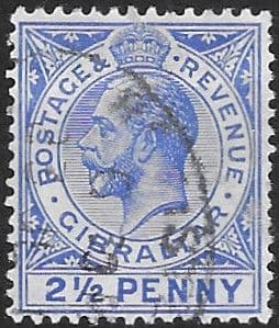 Gibraltar 1912 SG 79 King George V Head Fine Used